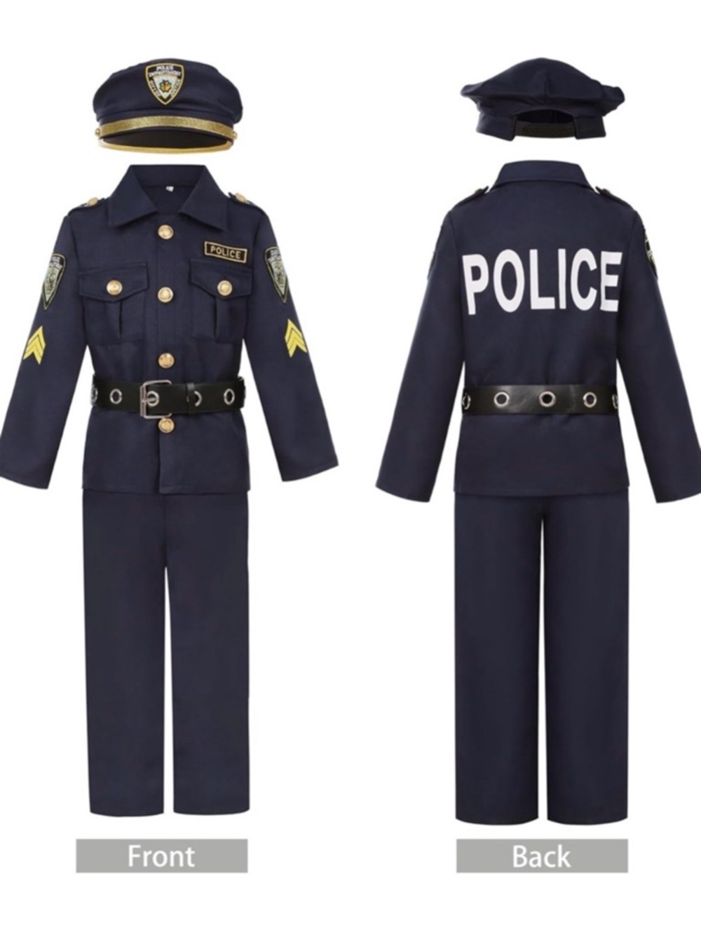 Police Officer Navy Blue
Halloween Costume Size 3T - 4T with Cop Accessories